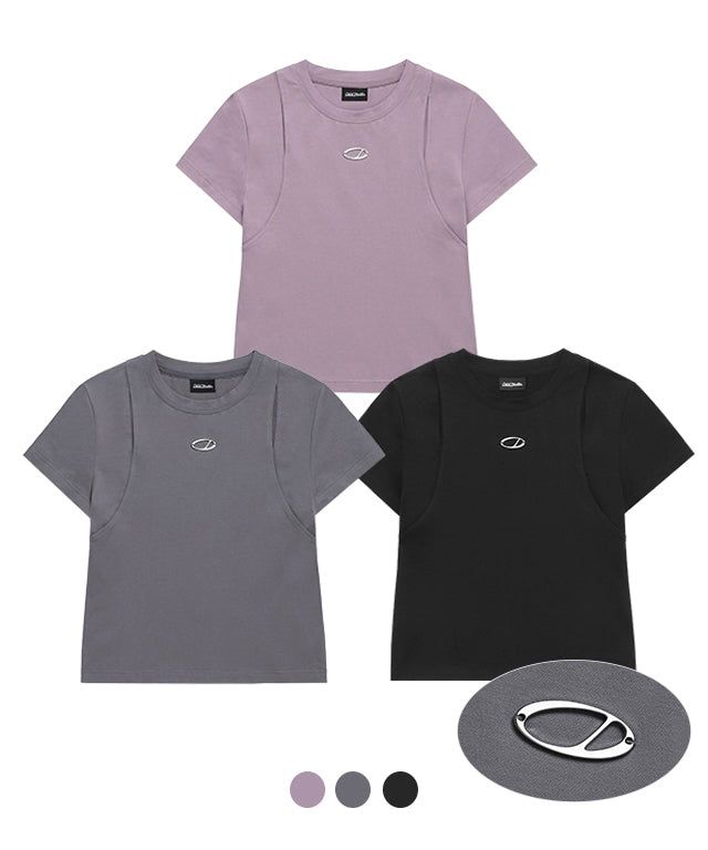 ODDSTUDIO（オッドスタジオ）の「オードシグネチャー カットオフ スリムTシャツ / Odd Signature Cut-off Slim T-Shirt（Tops）」
