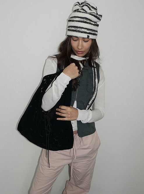 Jeanne Suede Shoulder Bag_Ivory