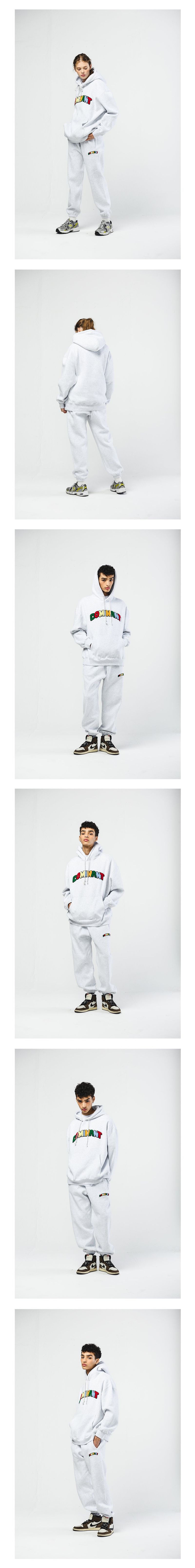 Rainbow embroidered fleece jogger pants