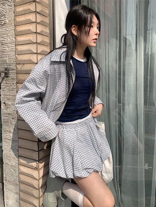 LIGHT CHECK BLOUSON (2C)