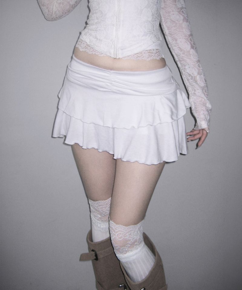ash ruffle mini sk (3colors)