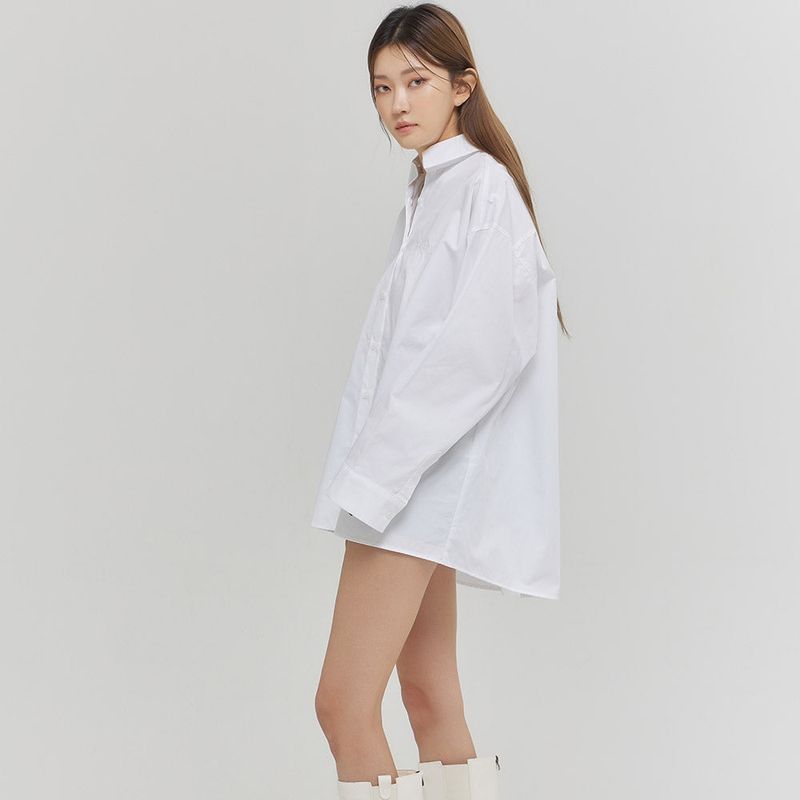 OVERSIZE BACK INCISION SHIRT WHITE