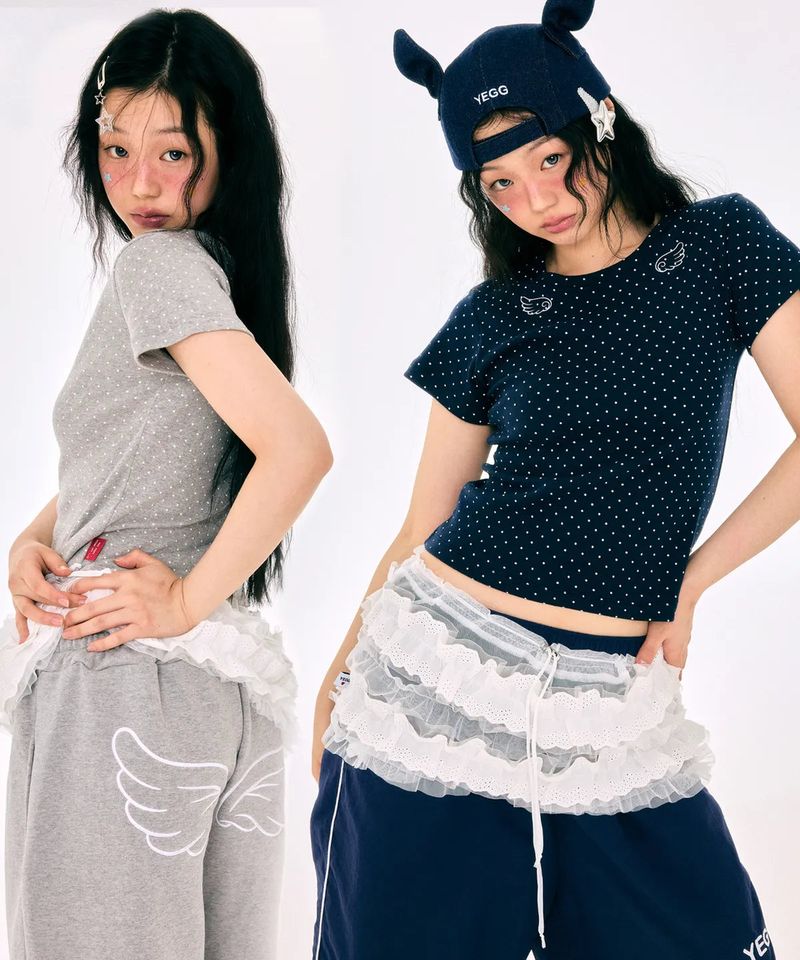 YEGG（イエグ）の「ドット ウィング ベイビーTシャツ (3colors)（トップス）」