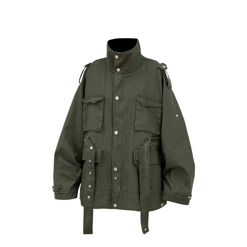 RELABEL (Dream Tailor) Adjustable Length Multi-Style Washed Distressed M65 Jacket