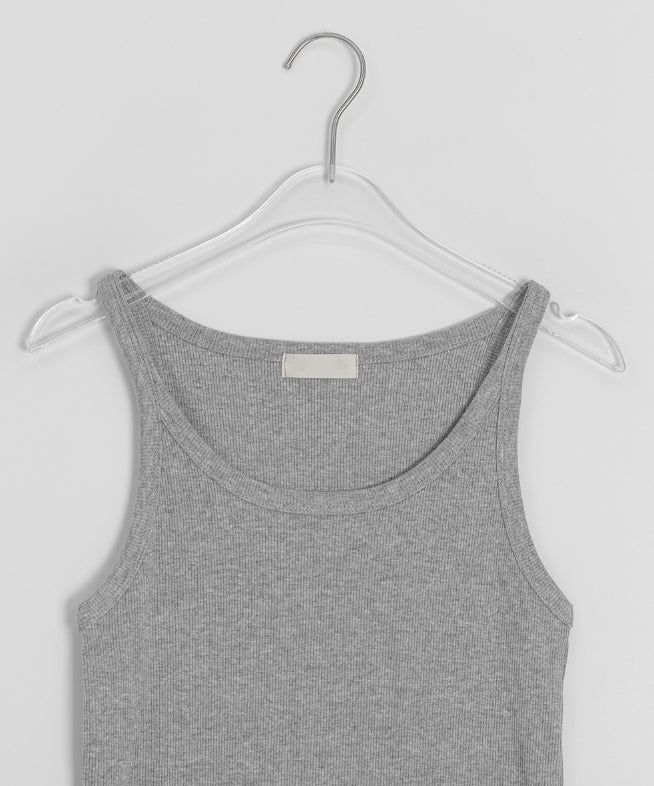 Vicky Basic Ribbed Round Sleeveless