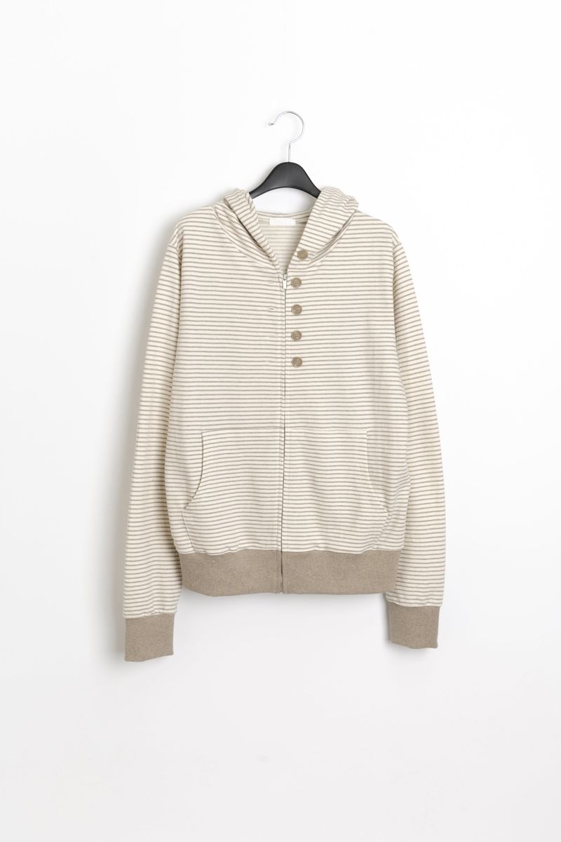 button twoway stripe hood zip-up(2colors)