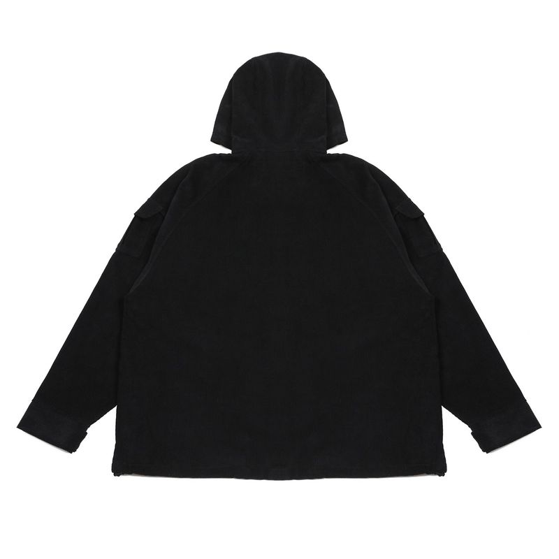 CORDUROY HOOD JACKET BLACK