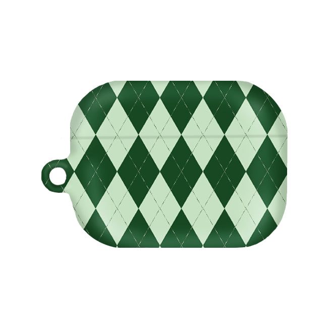 ONCESTUDIO(オンセスタジオ)の「(Green) Christmas Argyle Check AirPods Case(Smartphone Accessories)」