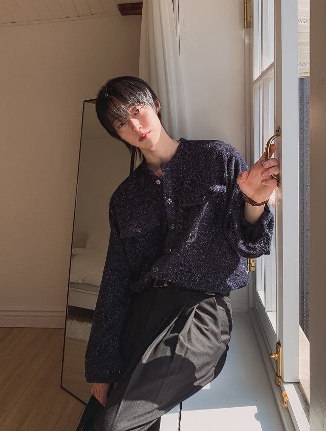 Mir Shining Tweed Crop Jacket