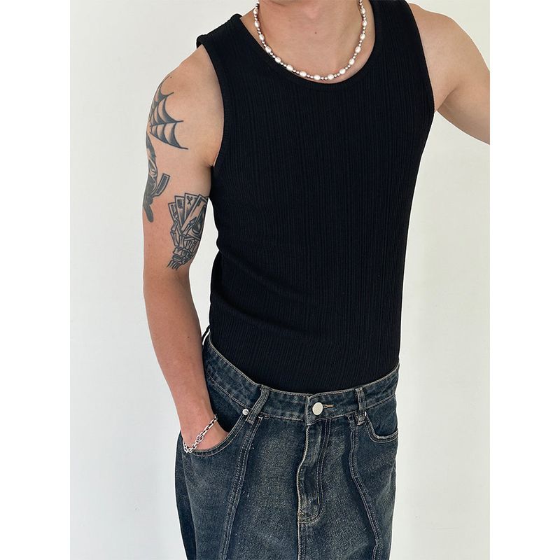 [MUSCLE FIT] Thin golgi sleeveless (4color)  