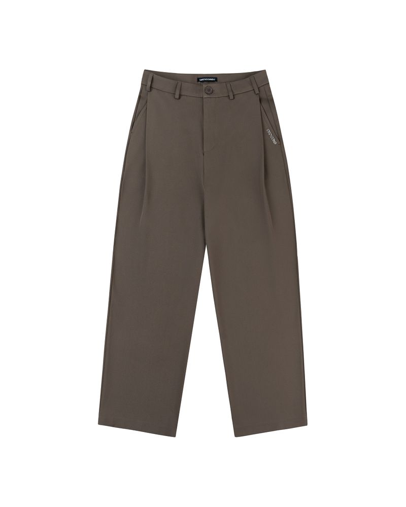 DirtyCoins(ダーティーコインズ)の「Metal Label Wide Trouser Pants - Brown(Pants)」