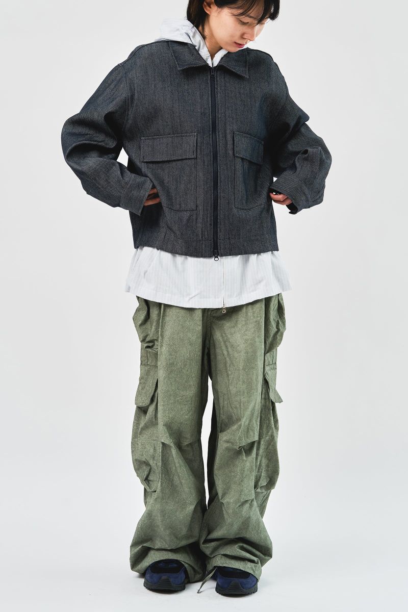 Mei Cropped Denim Jacket (2color)