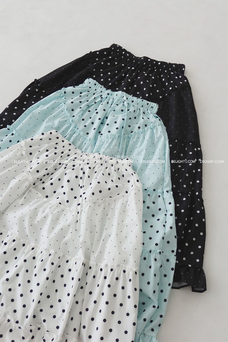 Dot Dot Dot Cancan Long Skirt
