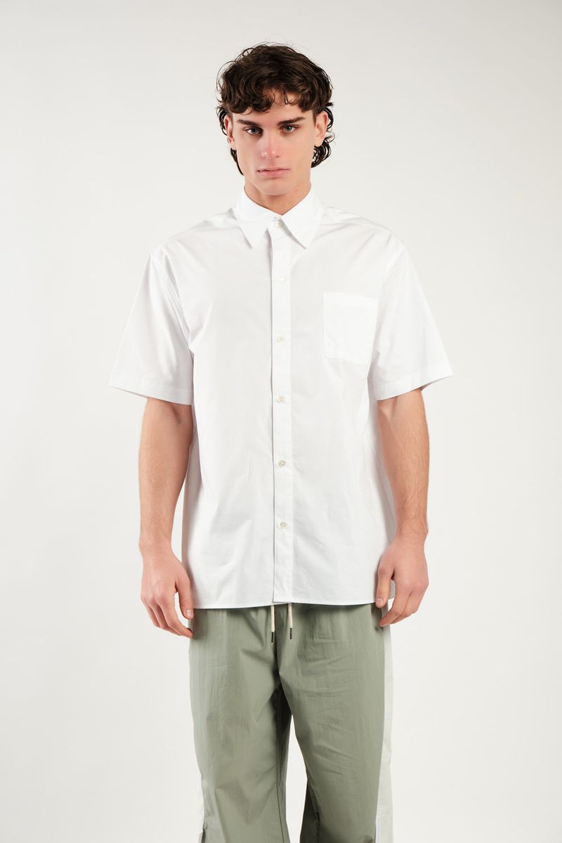 TEMPUS OVER-FIT HALF SLEEVE SHIRT [WHITE]