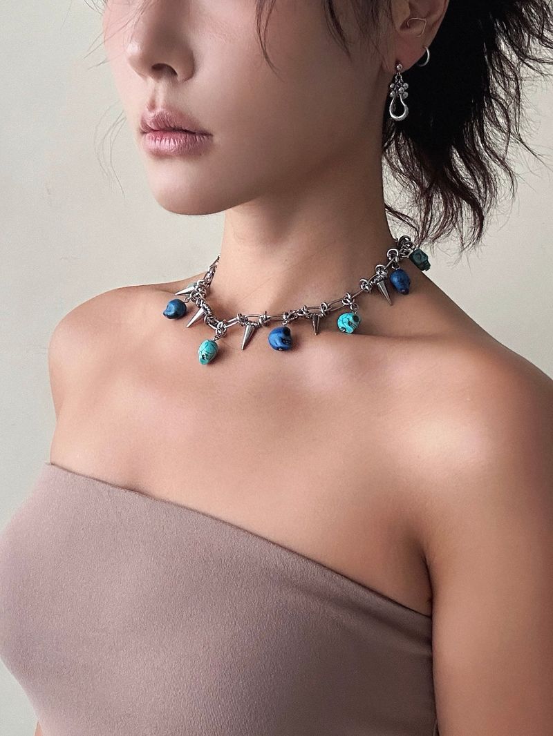 BUZZERBE（ブザービー）の「Skull Punk Necklace（Accessories）」
