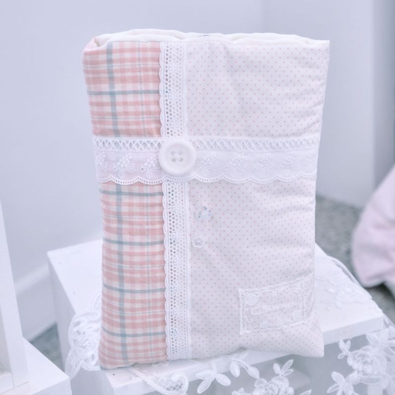 Lace Patch notebook pouch_pink