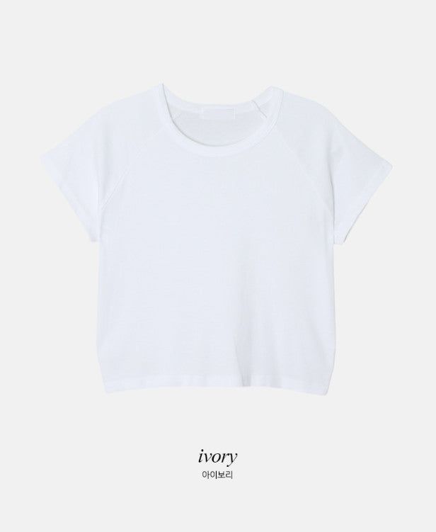 Tena Basic Short Sleeve Crop T-shirt (5color)