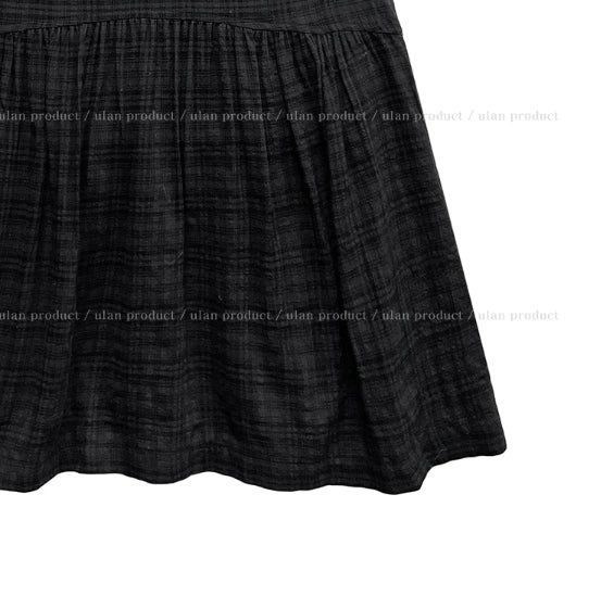 Kotori slit check midi skirt