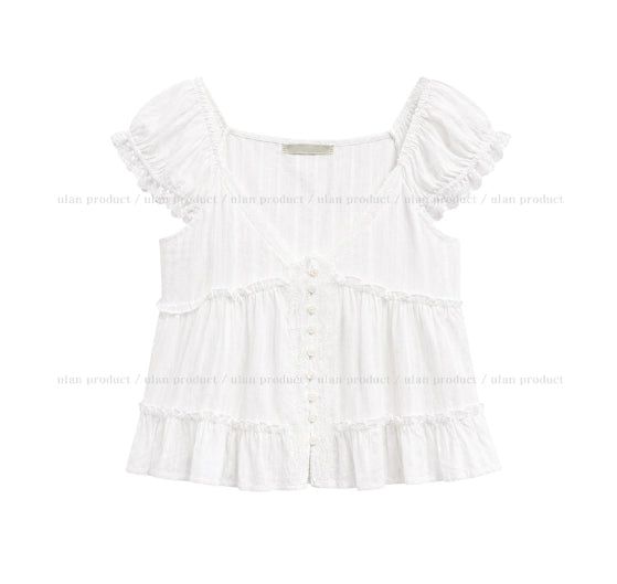 Shuyi Lace Puff Blouse