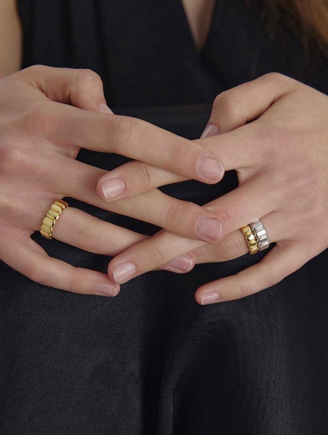 26SS★ Iceblock Silver Ring L