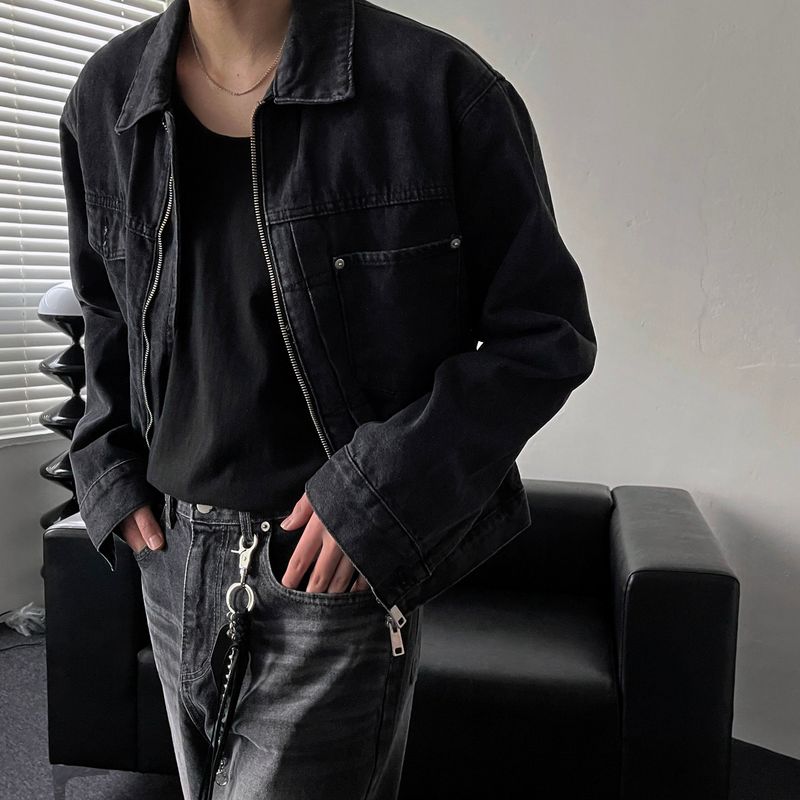 RU8314 Unbalanced Jean Jacket (2 colors)