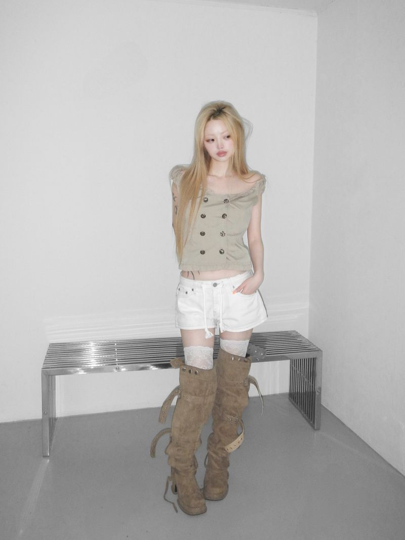 rope shorts(2 color) 4871