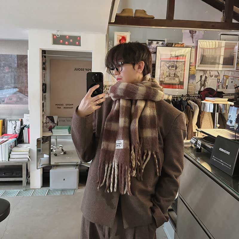 ASCLO（エジュクロ）の「ASCLO Wool Check Reggae Muffler (2color)（Fashion Accessories）」