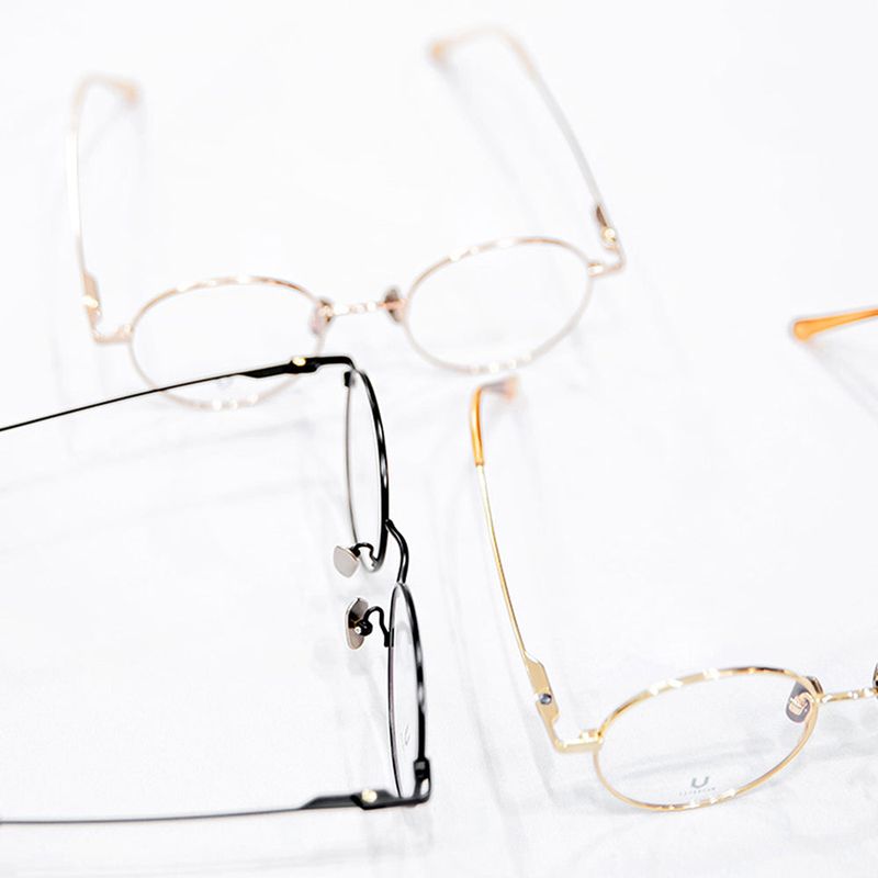 Knouun Round titanium glasses CODE. 103. D Sizzy Rose Gold 