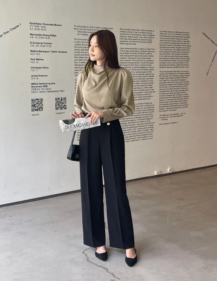 Loire Two-Button Wide Slacks