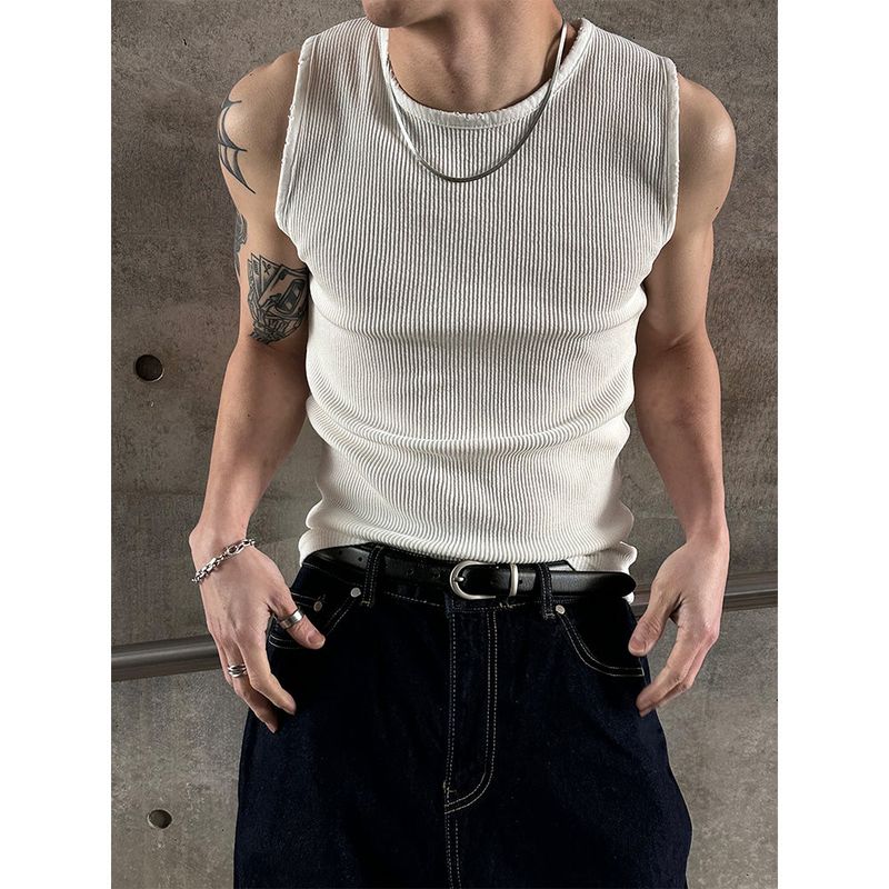 LAURANT（ロラン）の「[Unisex] Damage washing sleeveless(4color)（Tops）」