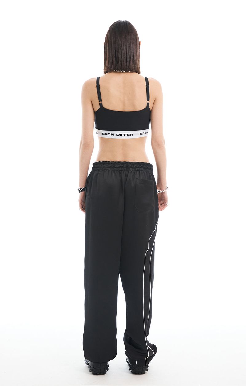 SATIN LINE PANTS_BLACK