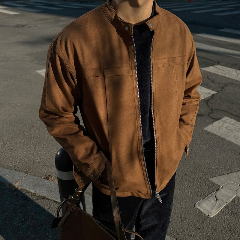 ASCLO(エジュクロ)の「ASCLO Stand Collar Suede Jacket (4color)(Jackets/Outerwear)」