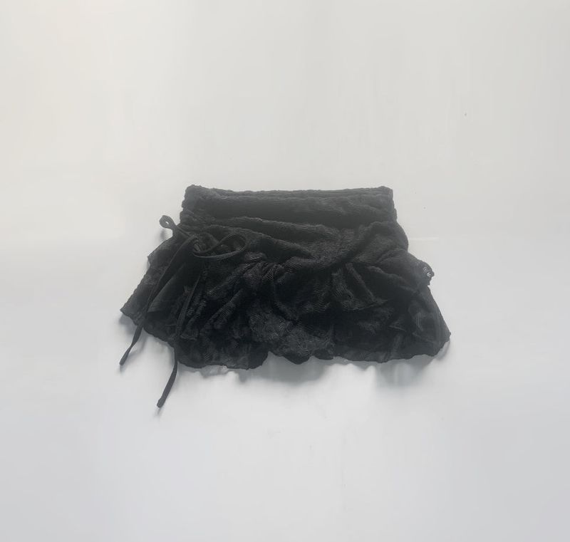 レイナフリルレースドスカート (Black)
