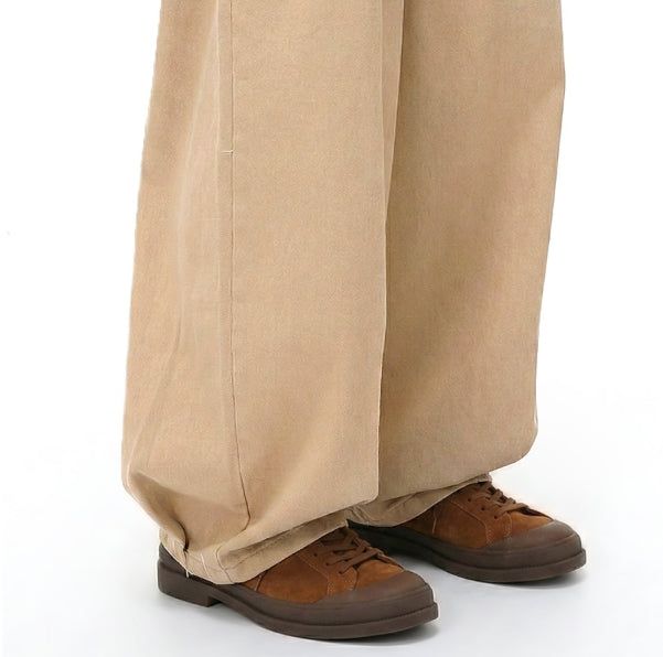 Wide Balloon Chino Pants Beige