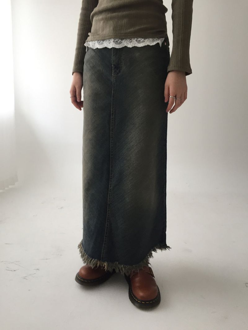 Denim maxi surgical long sk
