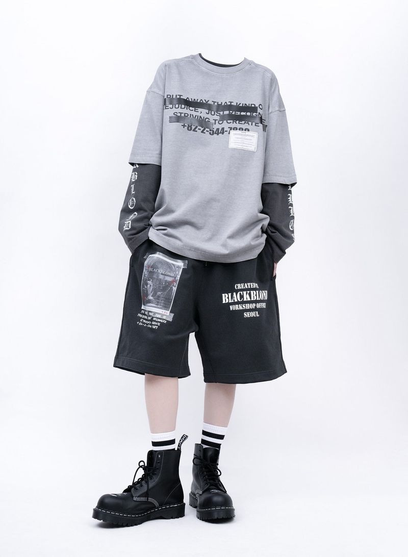 BBD Hidden Slogan Pigment T-Shirt (Gray)