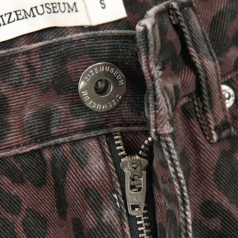 LEOPARD WIDE PANTS (WINE)