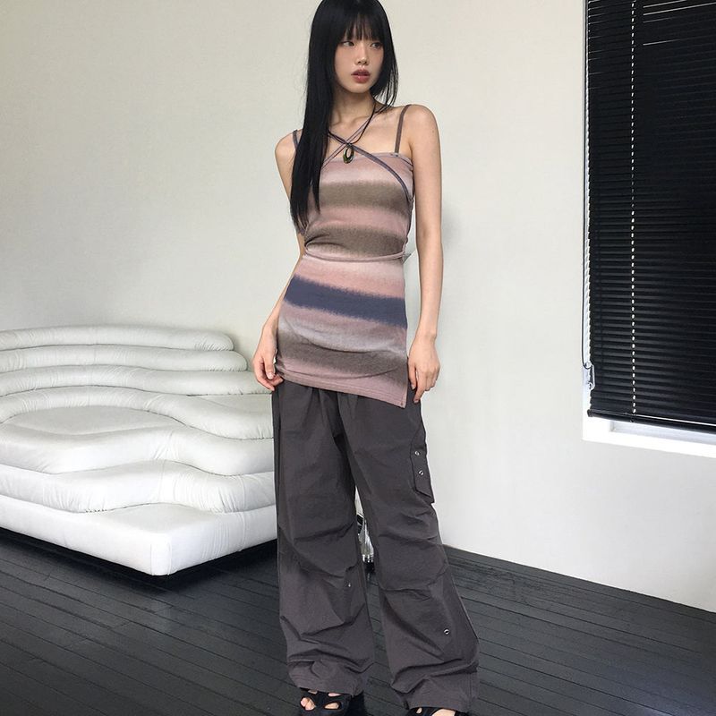 Jardine Gradient Choker Strap Layered Sleeveless
