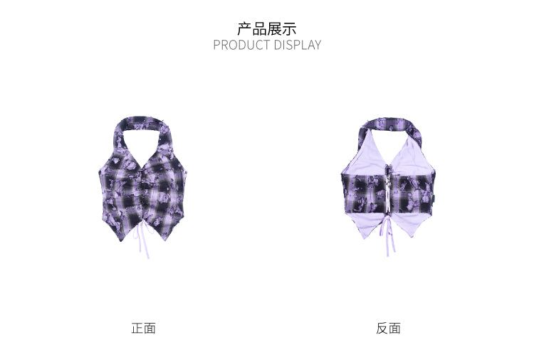 allbubble Broken purple lace vest