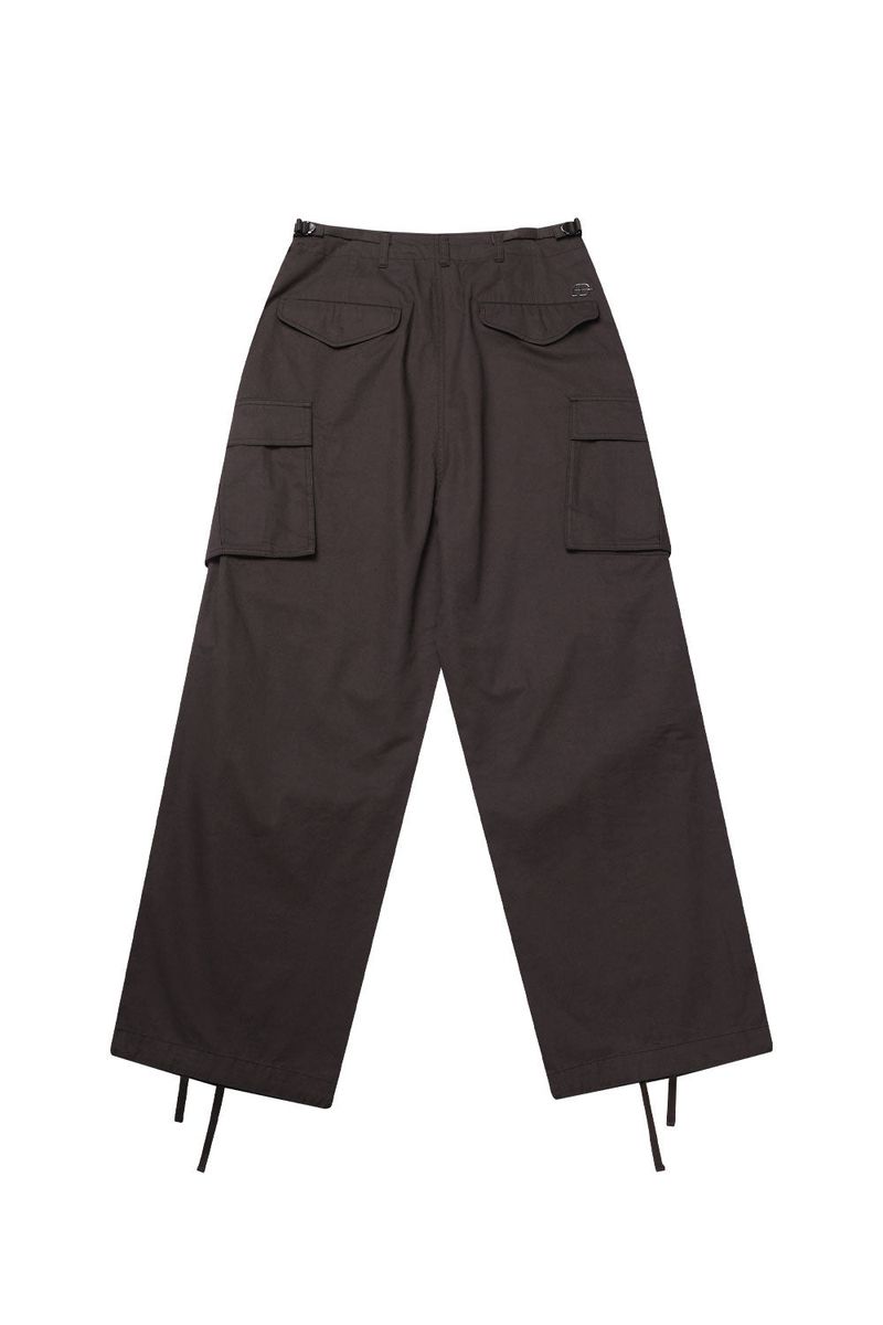 DIAGONAL CARGO PANTS_BROWN