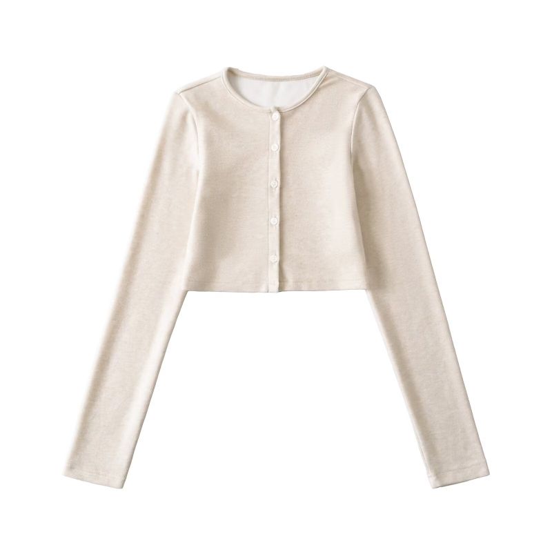 Basic Round Crop Knit Cardigan