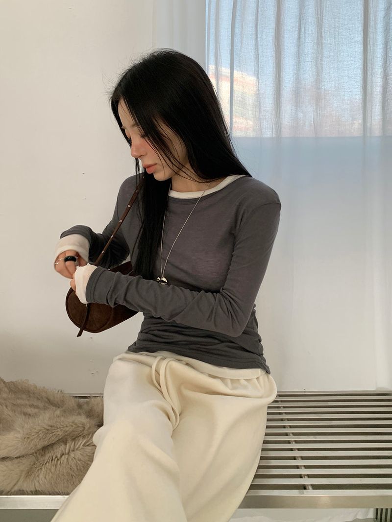[MADE] Fodit Wool Tencel Layered Tee