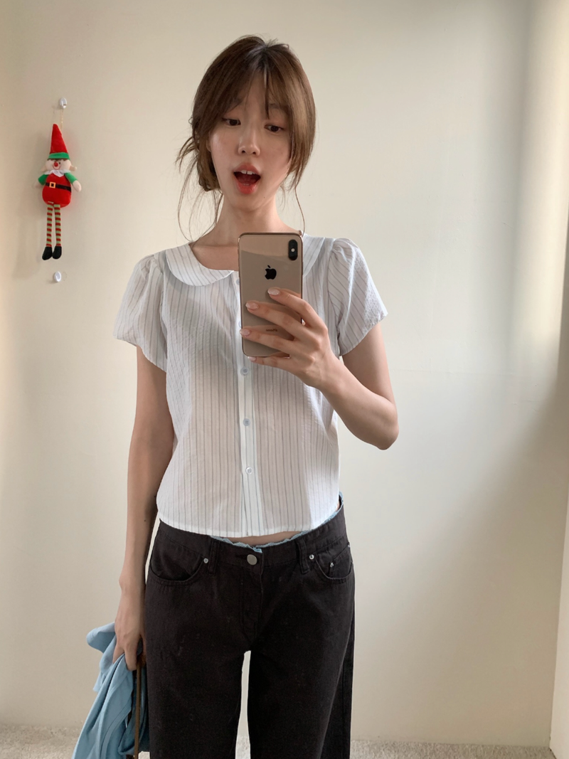 flat stripped blouse