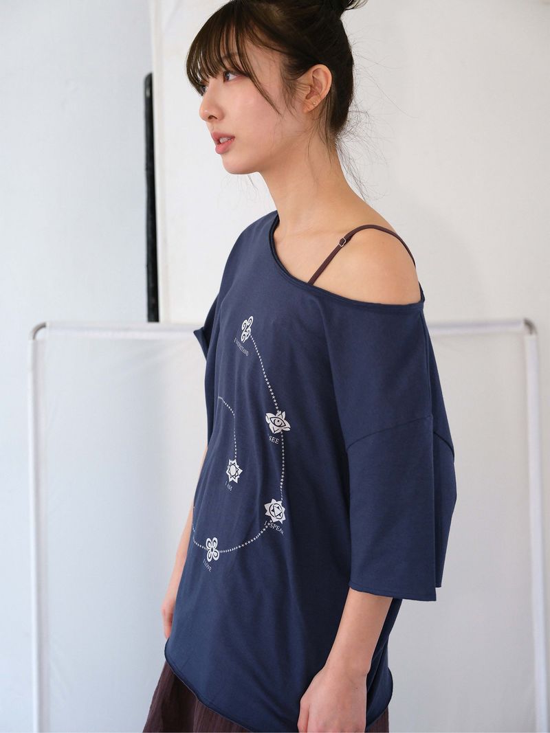 Chakra Drape T-shirt (Vintage Blue)