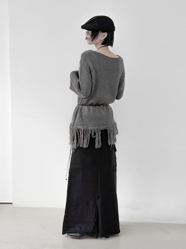 Lynch Fringe V-Neck Knit
