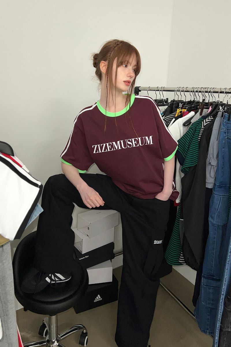 COLORS LINE LINGER LINE T-SHIRTS (BURGUNDY)