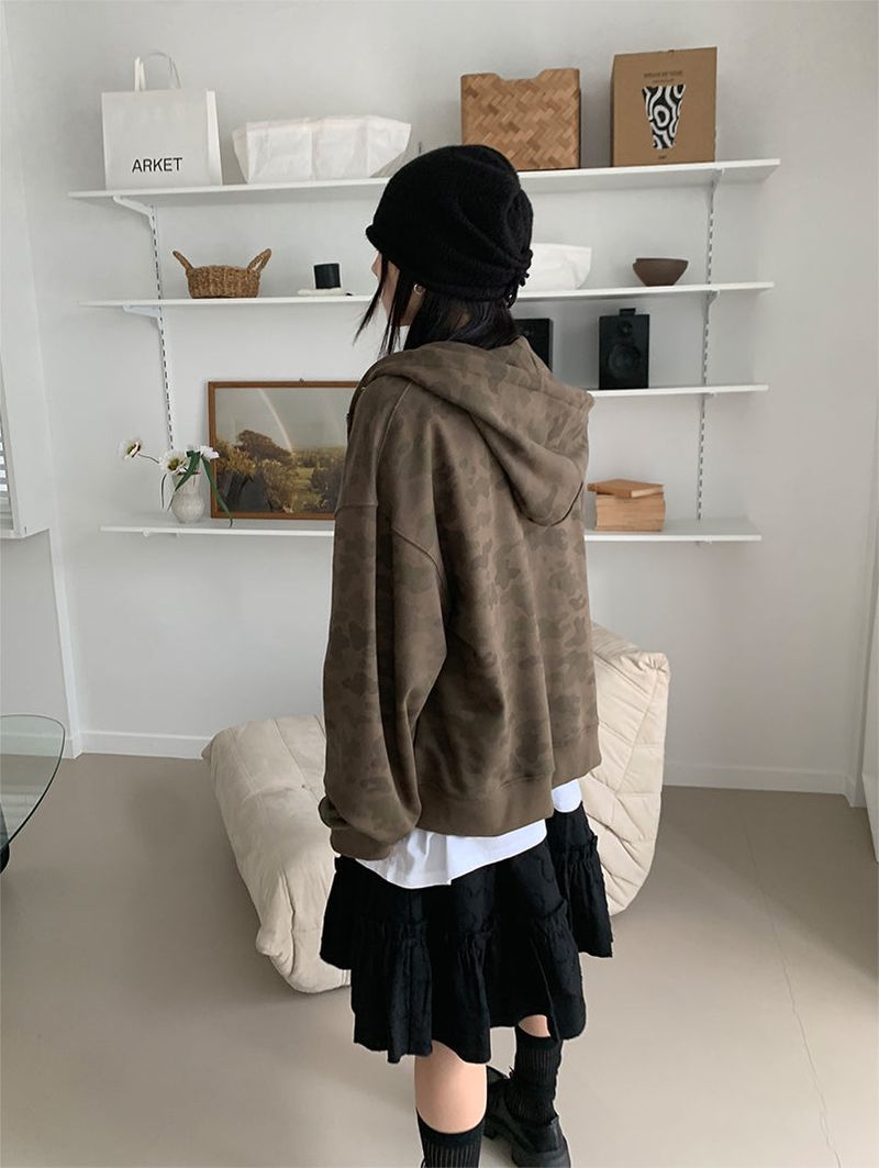 CAMO 2WAY SWEAT HOODIE (2C)