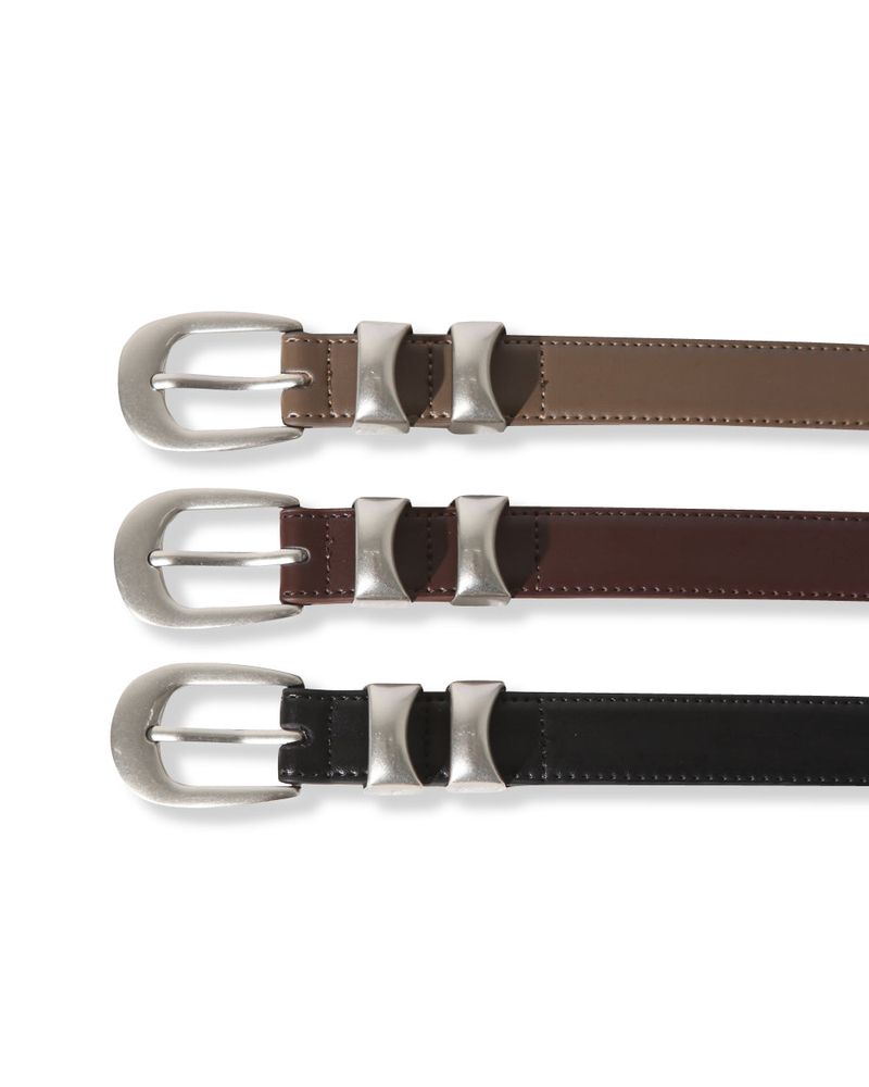 Double Ring Western Leather Belt
