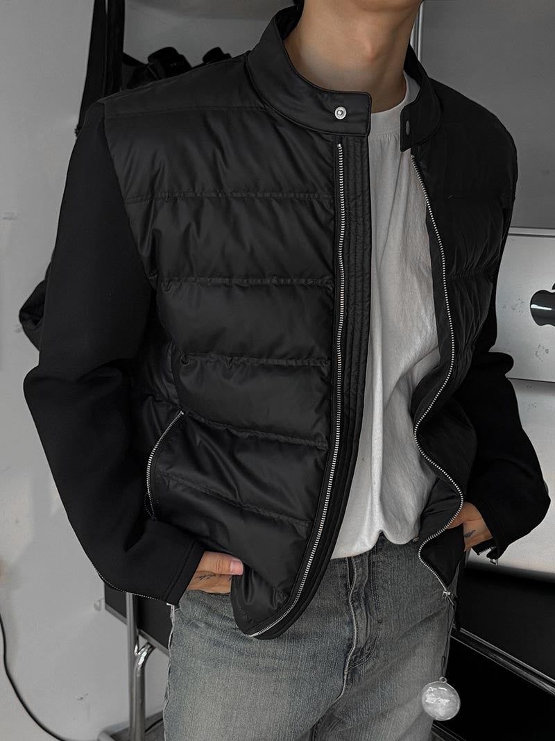 ASCLO（エジュクロ）の「[Duck Down] ASCLOマッスルフィットパッドバイカージャケット (2color)（ジャケット/アウター）」