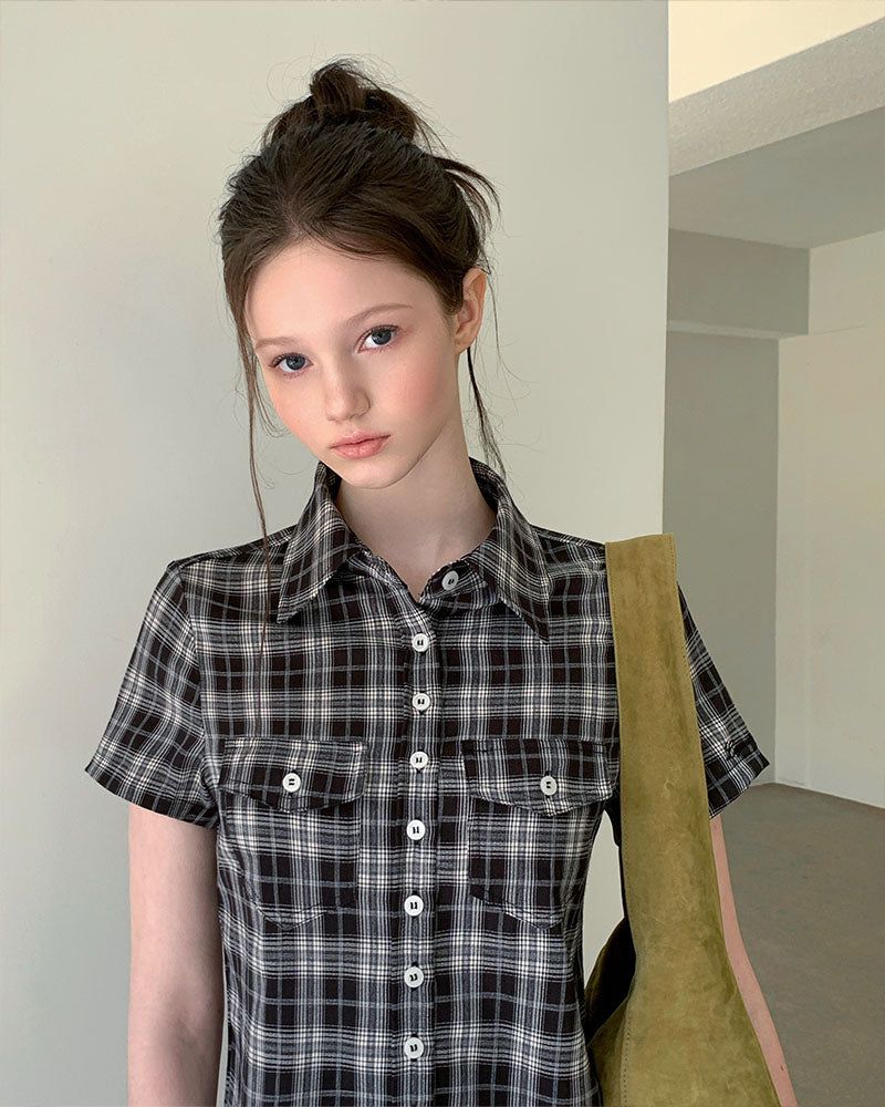 [ORIGINAL] Abel Pocket Short Sleeve Check Shirt